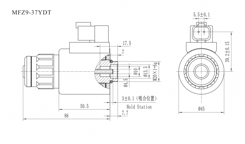 MFZ9-37YDT防水型開關閥用電磁鐵